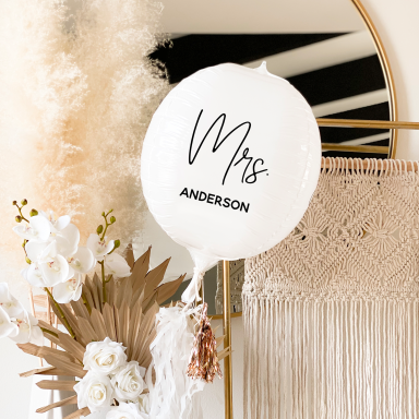 Custom White Balloon w/ Decal